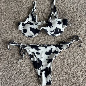 women’s cow print bathing suit